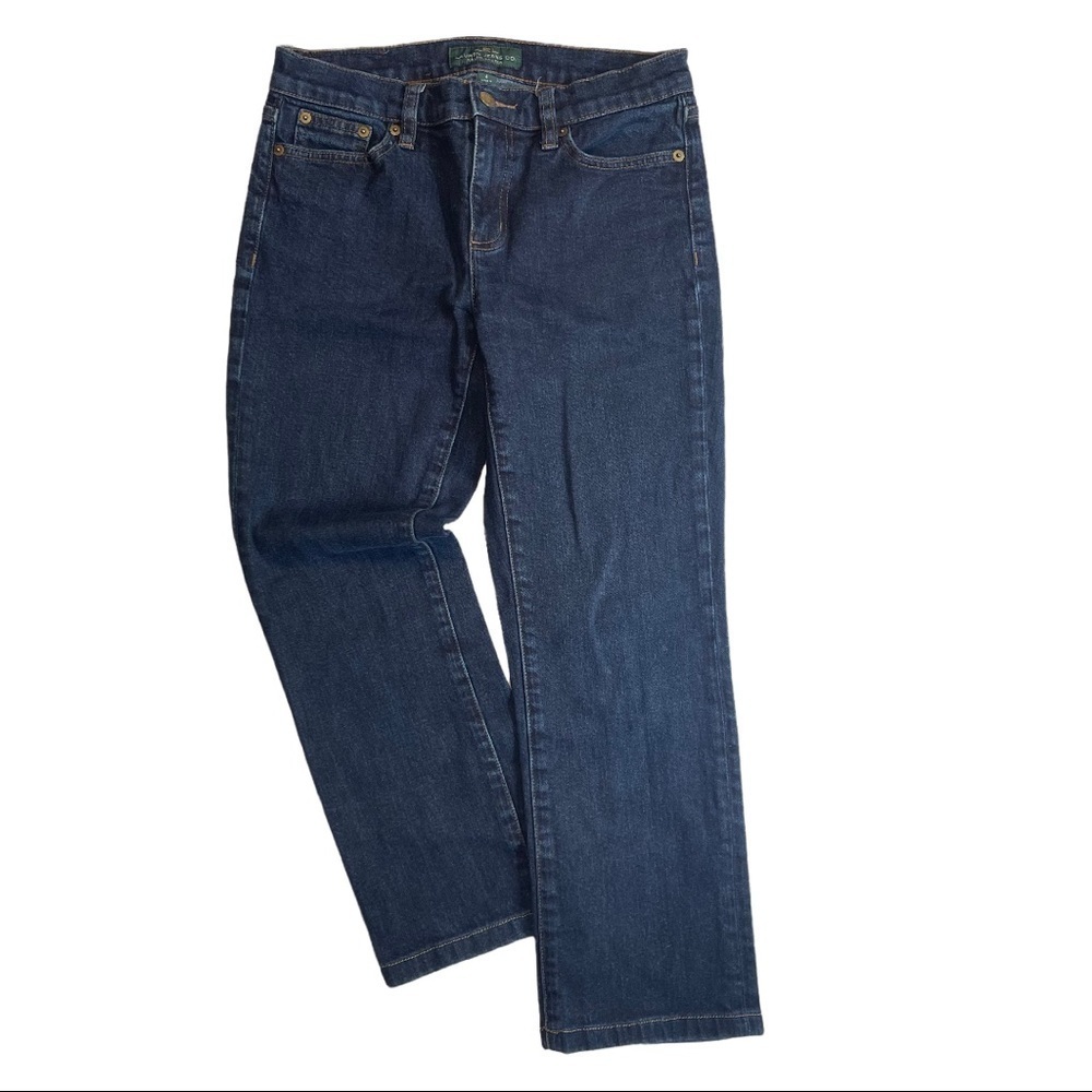 Lauren Jeans Co Women's Size 4 Dark Wash Classic Straight Leg Jeans